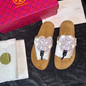 Tory Burch Miller Cloud Spring lavender/perfect black BRAND NEW IN BOX SIZE 5.5